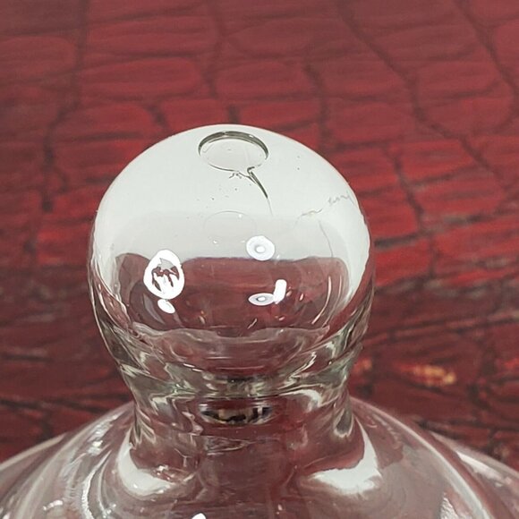 Princess House Heritage Candy Dish 5" clear etched trinket stackable vtg - Picture 4 of 7